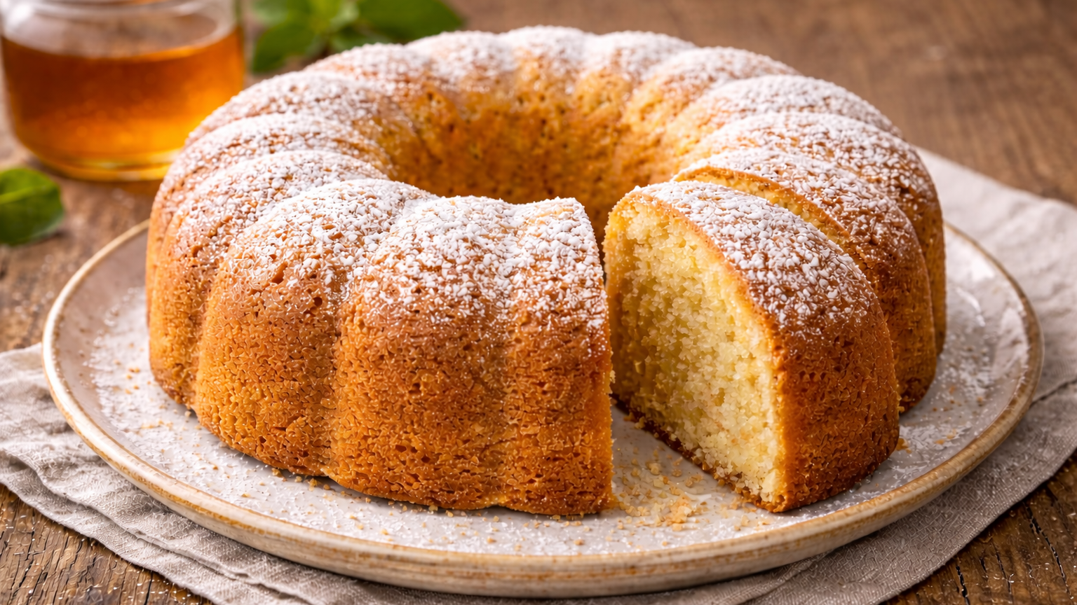 Ciambellone soffice all’olio EVO e miele
